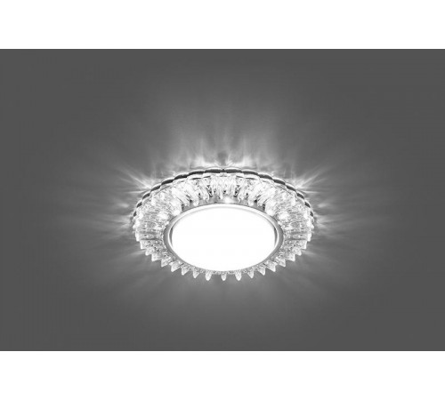 Светильник потолочный встраиваемый под лампу GX53 CD4025 20LED*2835 SMD 4000K, 15W GX53, без лампы, прозрачный, хром  29539  FERON
