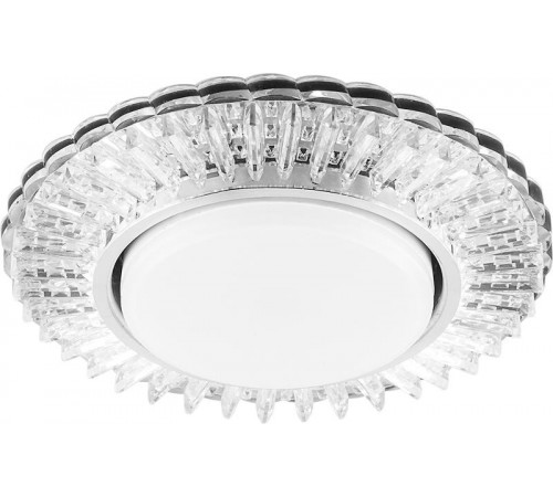 Светильник потолочный встраиваемый под лампу GX53 CD4025 20LED*2835 SMD 4000K, 15W GX53, без лампы, прозрачный, хром  29539  FERON