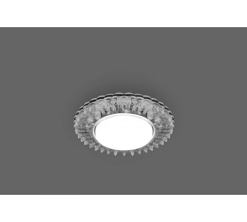 Светильник потолочный встраиваемый под лампу GX53 CD4025 20LED*2835 SMD 4000K, 15W GX53, без лампы, прозрачный, хром  29539  FERON