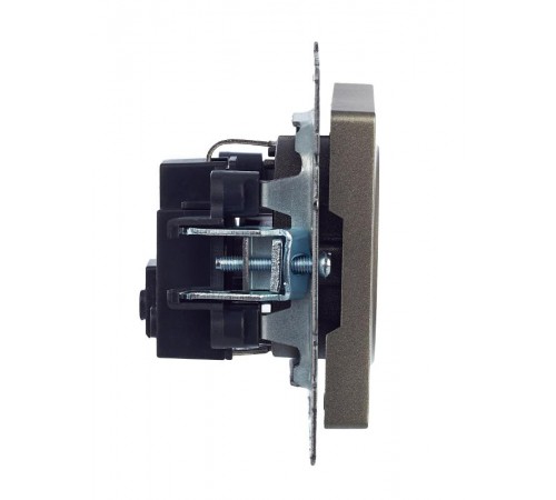 BRITE Розетка с заземлением без шторок 16А РС11-1-0-БрШ шампань   BR-R11-16-K37  IEK