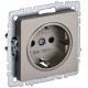 BRITE Розетка с заземлением без шторок 16А РС11-1-0-БрШ шампань   BR-R11-16-K37  IEK
