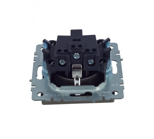 BRITE Розетка с заземлением без шторок 16А РС11-1-0-БрШ шампань   BR-R11-16-K37  IEK