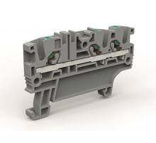 Проходная клемма 3 точки подключения на 2,5 кв.мм синяя  ZEFC210BL  DKC