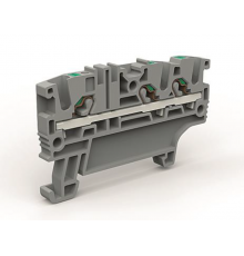 Проходная клемма 3 точки подключения на 2,5 кв.мм синяя  ZEFC210BL  DKC
