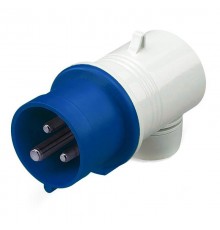 Вилка кабельная угловая IP44 16A 2P+E 230В  DIS2211633  DKC
