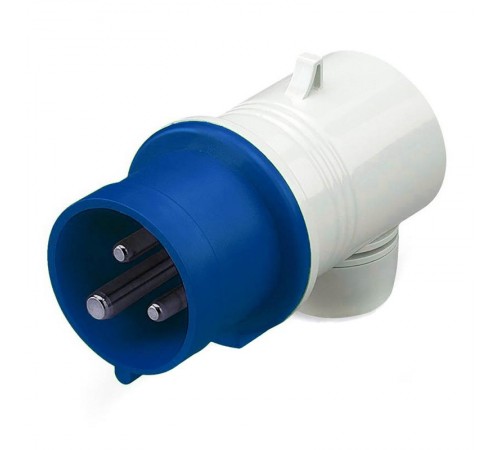 Вилка кабельная угловая IP44 16A 2P+E 230В  DIS2211633  DKC