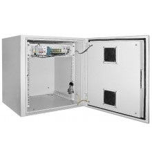 Шкаф уличный 19" 12U 650x600, IP55 металл дверь, серый  LO35-12U66-M55  ITK