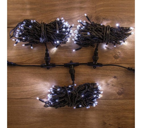Гирлянда "LED ClipLight" 24V, 3 нити по 10 метров, цвет диодов Белый  323-315  NEON-NIGHT