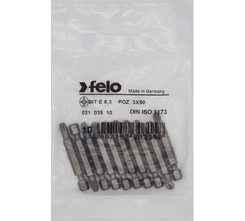 Бита крестовая серия Industrial PZ 3X50, 10 шт  03103510  Felo