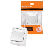 Кнопка звонковая с полем для надписи IP54 6A белая "Вуокса"  SQ1803-1006  TDM