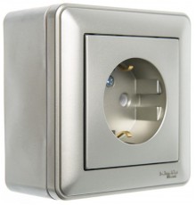 W59 Шампань Коробка 1-ая подъемная для наружного монтажа с рамкой  KP-152-48  SE