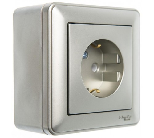 W59 Шампань Коробка 1-ая подъемная для наружного монтажа с рамкой  KP-152-48  SE