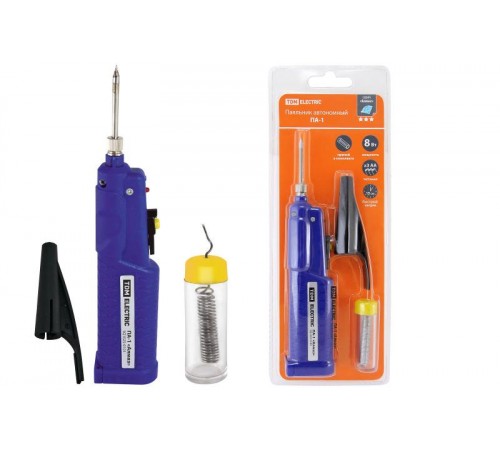 Паяльник автономный ПА-1, батареи типа 3хАА , с припоем "Алмаз"  SQ1025-0101  TDM