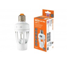 Датчик движения ДДПт-01 60Вт, 10-120с, 6м, 3+Лк, 120(сбоку)+360(сверху)гр IP20,  SQ0324-0016  TDM