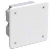 Коробка распределительная с/у 92х92x45 КМ41021 с саморезами, металлические лапки, с крышкой (для полых стен)  UKG11-092-092-040-M  IEK