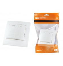 Выключатель 2 кл. с подсветкой 10А белый "Таймыр"   SQ1814-0005  TDM