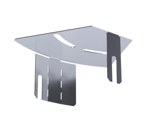 Крышка угла горизонтального изменяемого 0-45 градусов Стандарт INOX (AISI 316) 100  PR16.3636  Промрукав