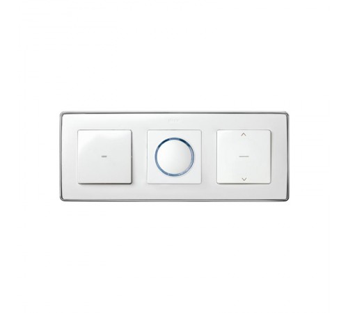 Simon 82 Рамка декоративная, 3 поста, Select, S82 Detail, белый-хром  8201630-244  Simon