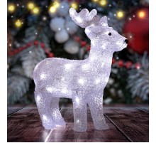 Фигура светодиодная акриловая Олень, 50 диодов, 10 мерцающих диодов, ENIOF - 15  ,   31*13*37 см, IP20  Б0051953  ЭРА