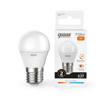 Лампа светодиодная LED Elementary Шар 10W E27 880lm 3000K  53210  Gauss