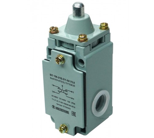 ВП 15К-21Б-211-54 У2.8, толкатель, прямого действия, IP54, выключатель путевой (ЭТ)  ET004422  Электротехник