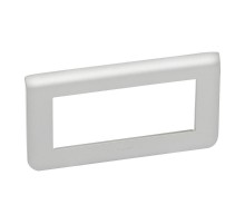 Рамка пластиковая горизонтальная Mosaic 5 модулей Алюминий  079315  Legrand