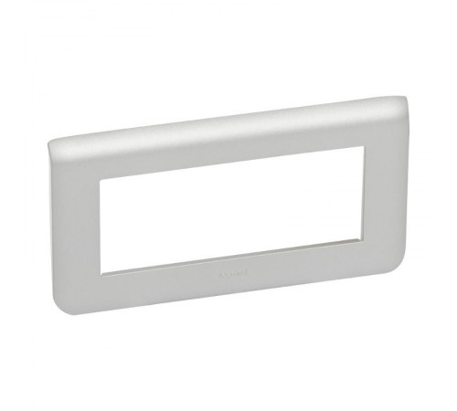 Рамка пластиковая горизонтальная Mosaic 5 модулей Алюминий  079315  Legrand