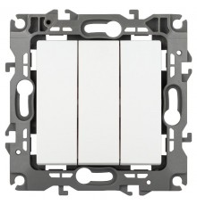 Выключатель ЭРА Серия 12 12-1107-01М тройной, 10АХ-250В, белый матовый   Б0065680  ЭРА