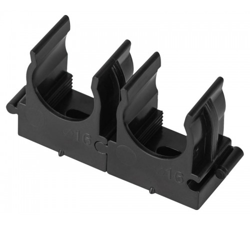 Крепеж клипса для труб  CLIP-16-B-MP d 16мм черный для монтажного пистолета (прямой монтаж) 100шт CLIP-16-B-MP  Б0062029  ЭРА