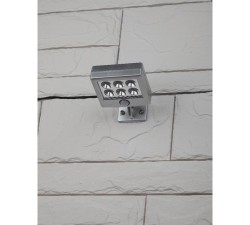 ERAFS024-07 Прожектор фасадный с датчиком движения c выносной солнечной батареей, 6LED,150lm  Б0044247  ЭРА