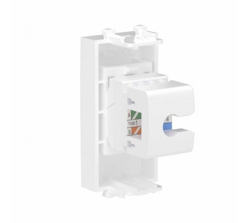 Телефонная розетка RJ-12 без шторки модульная, "Avanti", "Белое облако", 1 модуль  4400611  DKC