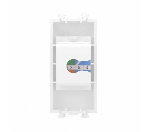 Телефонная розетка RJ-12 без шторки модульная, "Avanti", "Белое облако", 1 модуль  4400611  DKC