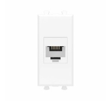 Телефонная розетка RJ-12 без шторки модульная, "Avanti", "Белое облако", 1 модуль  4400611  DKC