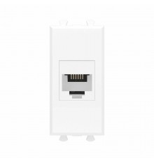 Телефонная розетка RJ-12 без шторки модульная, "Avanti", "Белое облако", 1 модуль  4400611  DKC