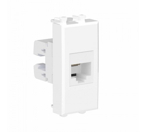 Телефонная розетка RJ-12 без шторки модульная, "Avanti", "Белое облако", 1 модуль  4400611  DKC
