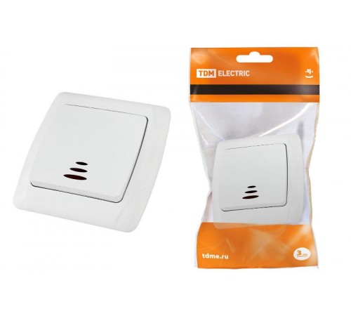 Выключатель 1 кл. с подсветкой 10А белый "Онега"   SQ1805-0004  TDM