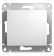 Glossa Белый Переключатель 2-клавишный, сх.6, 10АХ  GSL000165  SE