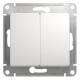 Glossa Белый Переключатель 2-клавишный, сх.6, 10АХ  GSL000165  SE