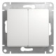 Glossa Белый Переключатель 2-клавишный, сх.6, 10АХ  GSL000165  SE