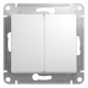 Glossa Белый Переключатель 2-клавишный, сх.6, 10АХ  GSL000165  SE