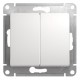 Glossa Белый Переключатель 2-клавишный, сх.6, 10АХ  GSL000165  SE