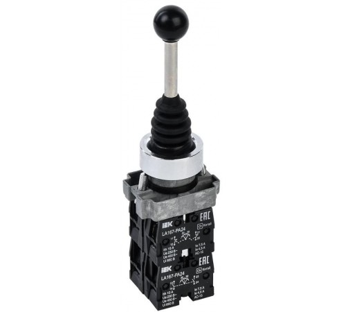 Джойстик LA167-PA24 4 полож. 4з без фиксации черный  BBJ20-PA24-6-22-4-K02  IEK