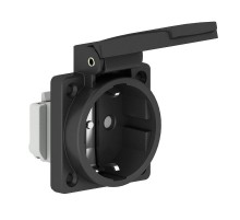 Розетка панельная Schuko фланец 50х50 Schuko IP54 QC 16A 250V черная I 7110109-Bals I Bals