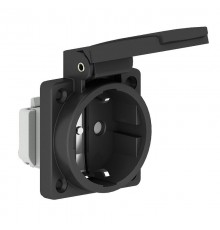 Розетка панельная Schuko фланец 50х50 Schuko IP54 QC 16A 250V черная I 7110109-Bals I Bals