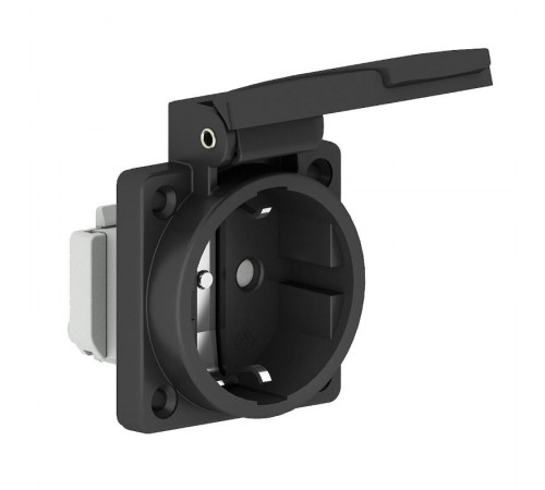 Розетка панельная Schuko фланец 50х50 Schuko IP54 QC 16A 250V черная I 7110109-Bals I Bals