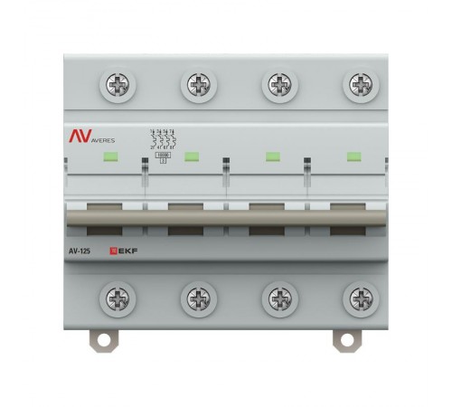 Выключатель автоматический AV-125 4P 125A (C) 10kA  AVERES mcb125-4-125C-av EKF