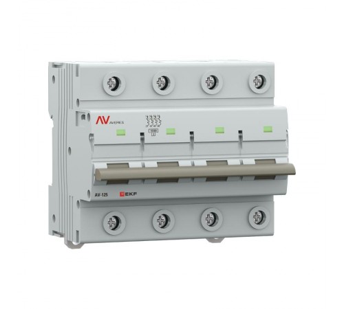 Выключатель автоматический AV-125 4P 125A (C) 10kA  AVERES mcb125-4-125C-av EKF