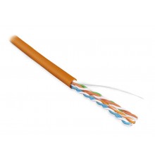 UUTP4-C5E-S24-IN-LSZH-OR-100 (100 м) Кабель витая пара, неэкран. U/UTP, категория 5e, 4 пары (24 AWG), одножил. (solid)  273509  Hyperline