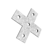 Пластина крестообразная 5 отверстий для СТРАТ профиля, толщ. 5,0 мм, гор. цинк, 376136  ПЛХ-5-5,0-ГЦ   Ostec