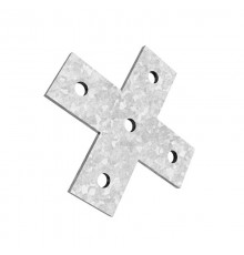 Пластина крестообразная 5 отверстий для СТРАТ профиля, толщ. 5,0 мм, гальван. цинк, 876136  ПЛХ-5-5,0-ЭЦ   Ostec